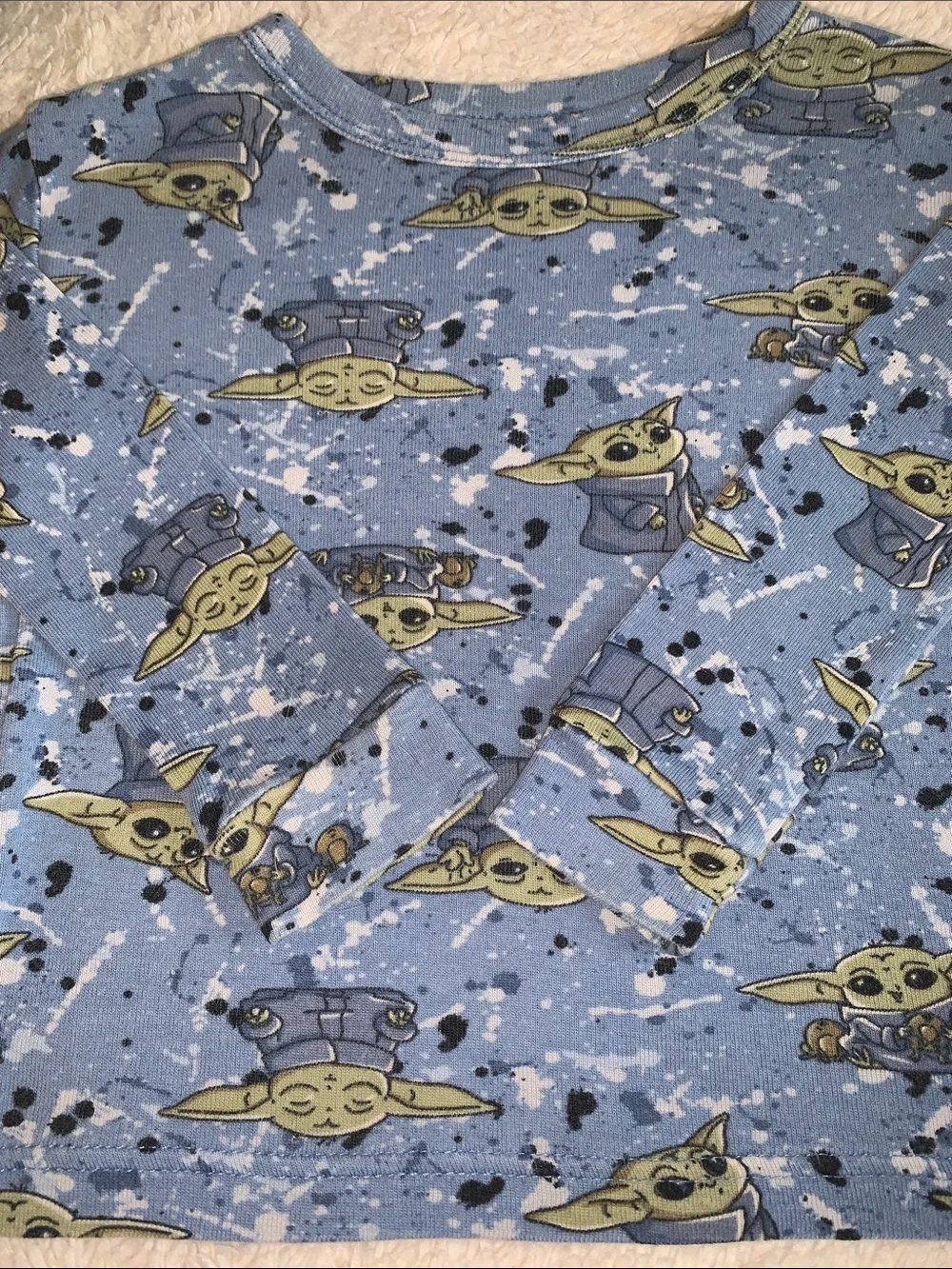 Gap Star Wars Yoda Blue Pajama Set 2 EUC